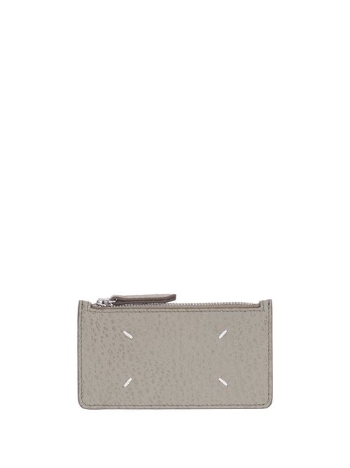 Taupe grey  zip cardholder MAISON MARGIELA | S56UI0143P4455T8049